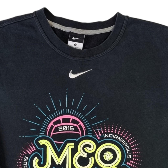 Nike Centre Swoosh Sweatshirt Men's 2016 Mid East Black USA Sweater Small - Picture 4 of 7